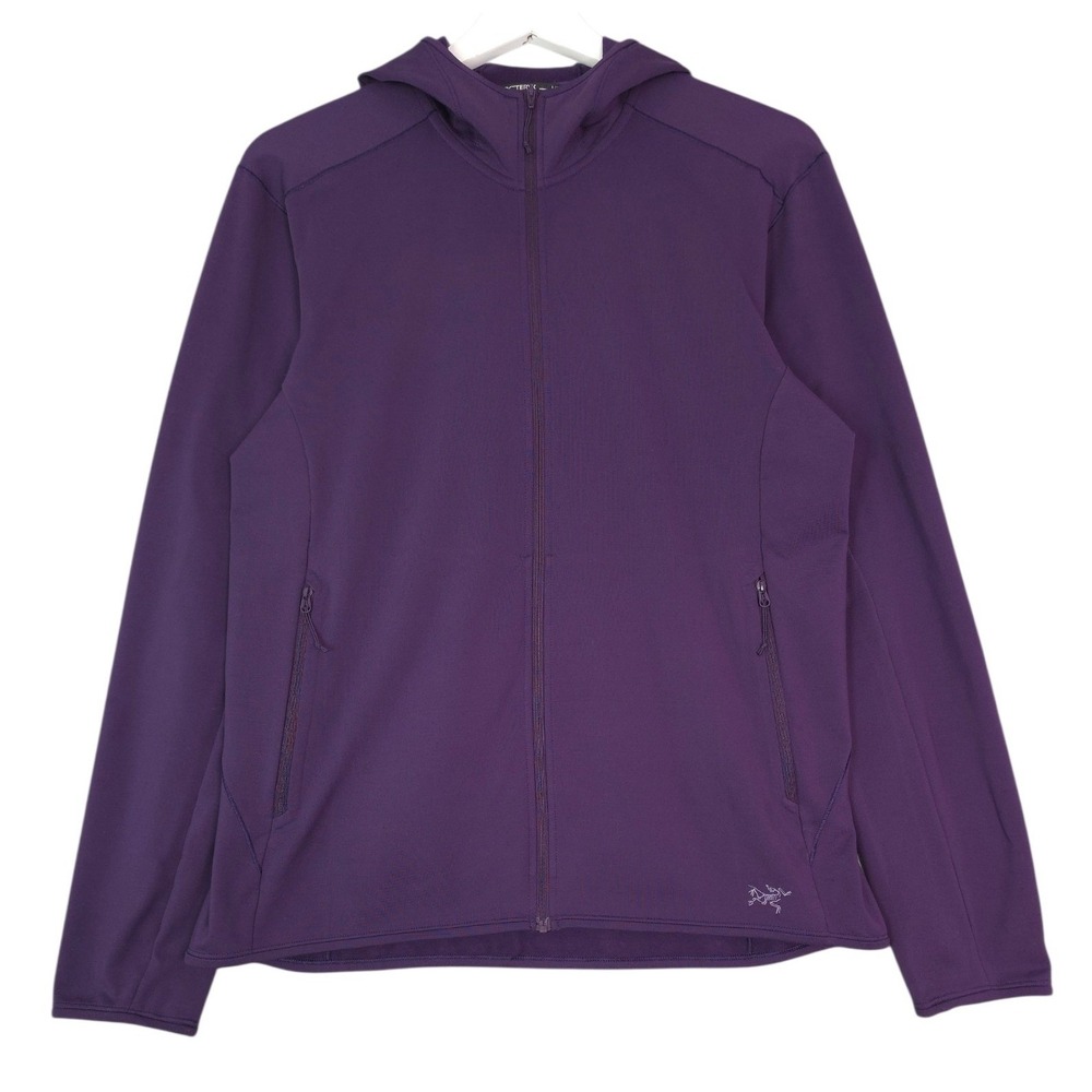 Arc'teryx Kyanite LT Hoody Women Large Purple Polyester Stretch Fleece Jacket